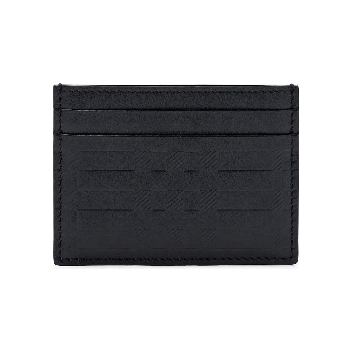 BURBERRY Embossed Check Leather Card Holder 8064466 MS SANDON ESM A1189