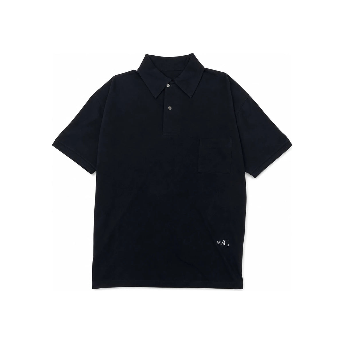Maison Margiela Black Stitch Logo Stamp Polo Shirt