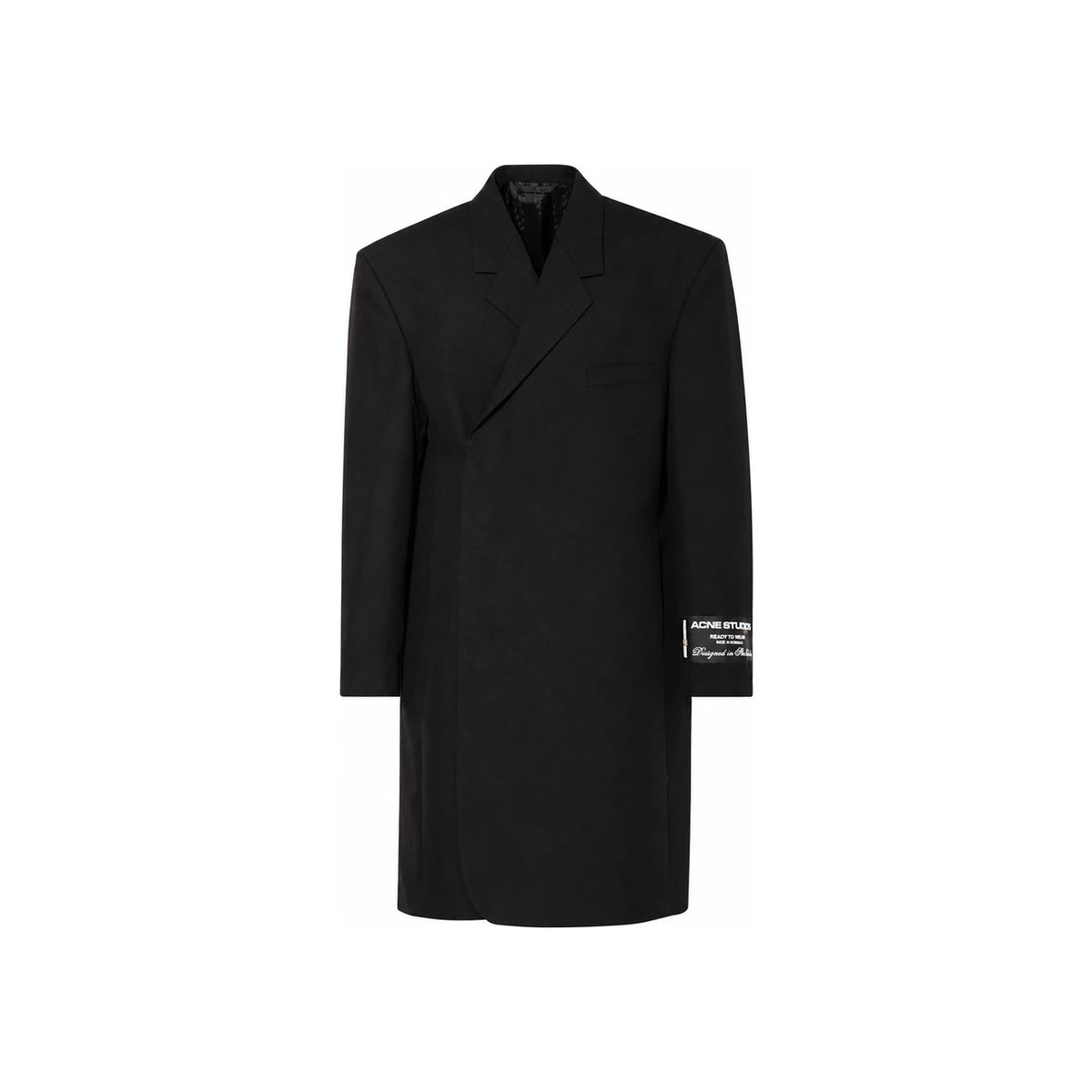 Acne Studios Double Breasted Oversized Wool Coat Black