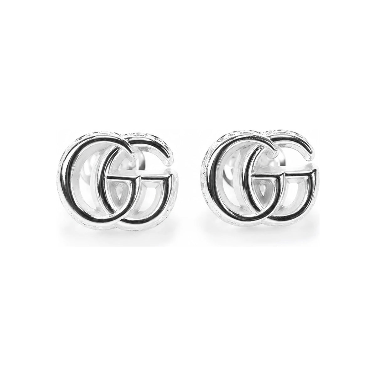 GUCCI Marmont GG Silver Earrings YBD770758001 770758 J8400 8106