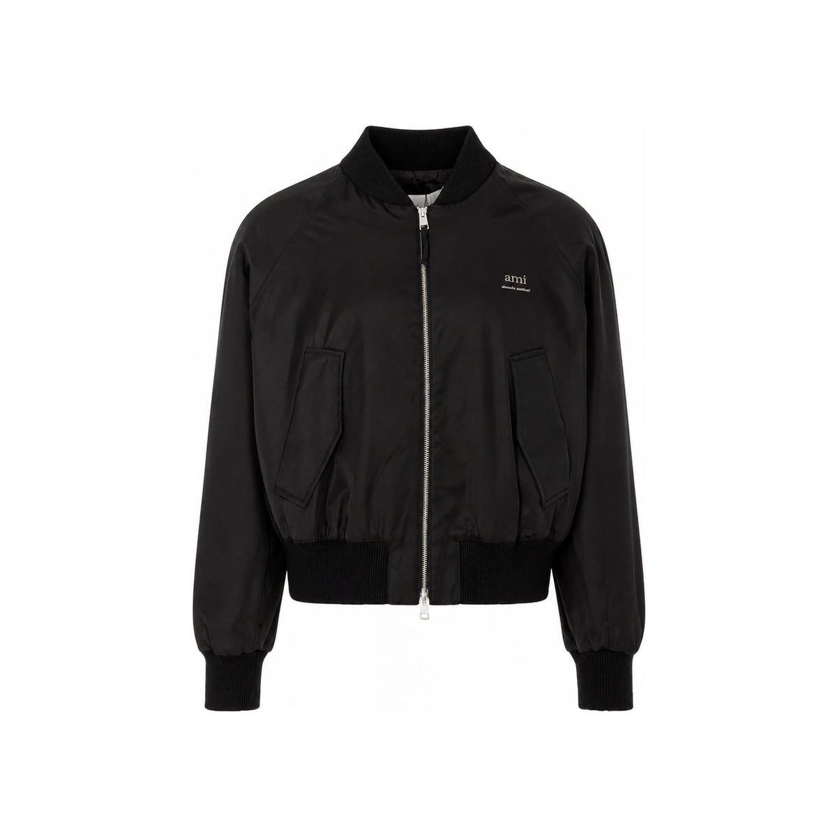 AMI Logo Technical Twill Bomber Jacket HJK012 PA0007 001