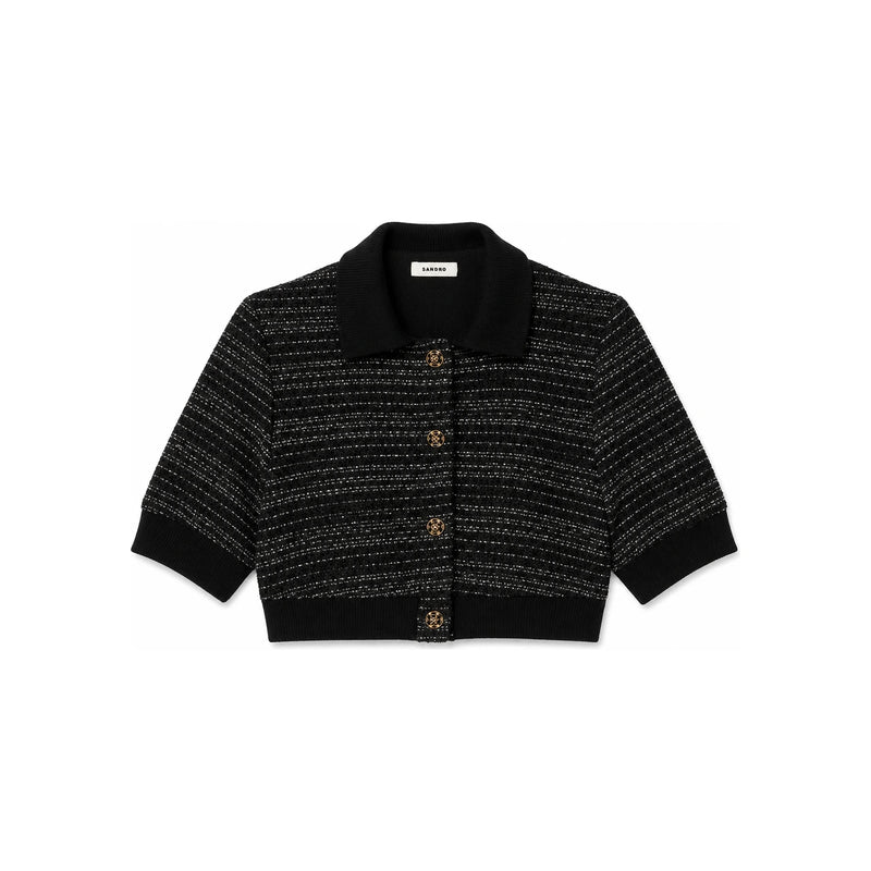 Sandro Cropped Tweed Jacket