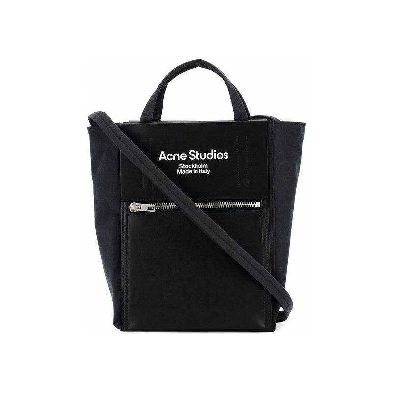 Acne Studios Logo Print Mini Crossbody Bag Black