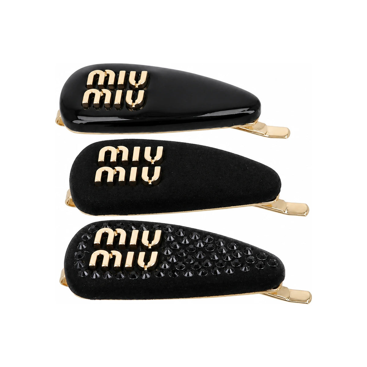 Miu Miu Logo Hair Clip Set Women’s Hair Clips 5IF188 2CVO F0002