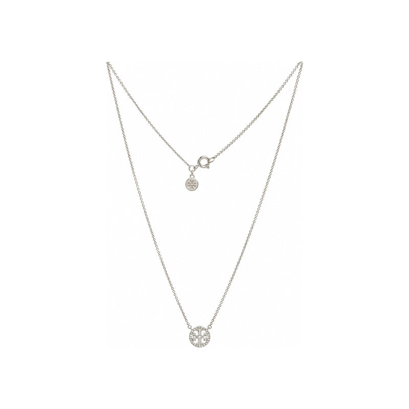 Tory Burch Icon Pave Pendant Necklace