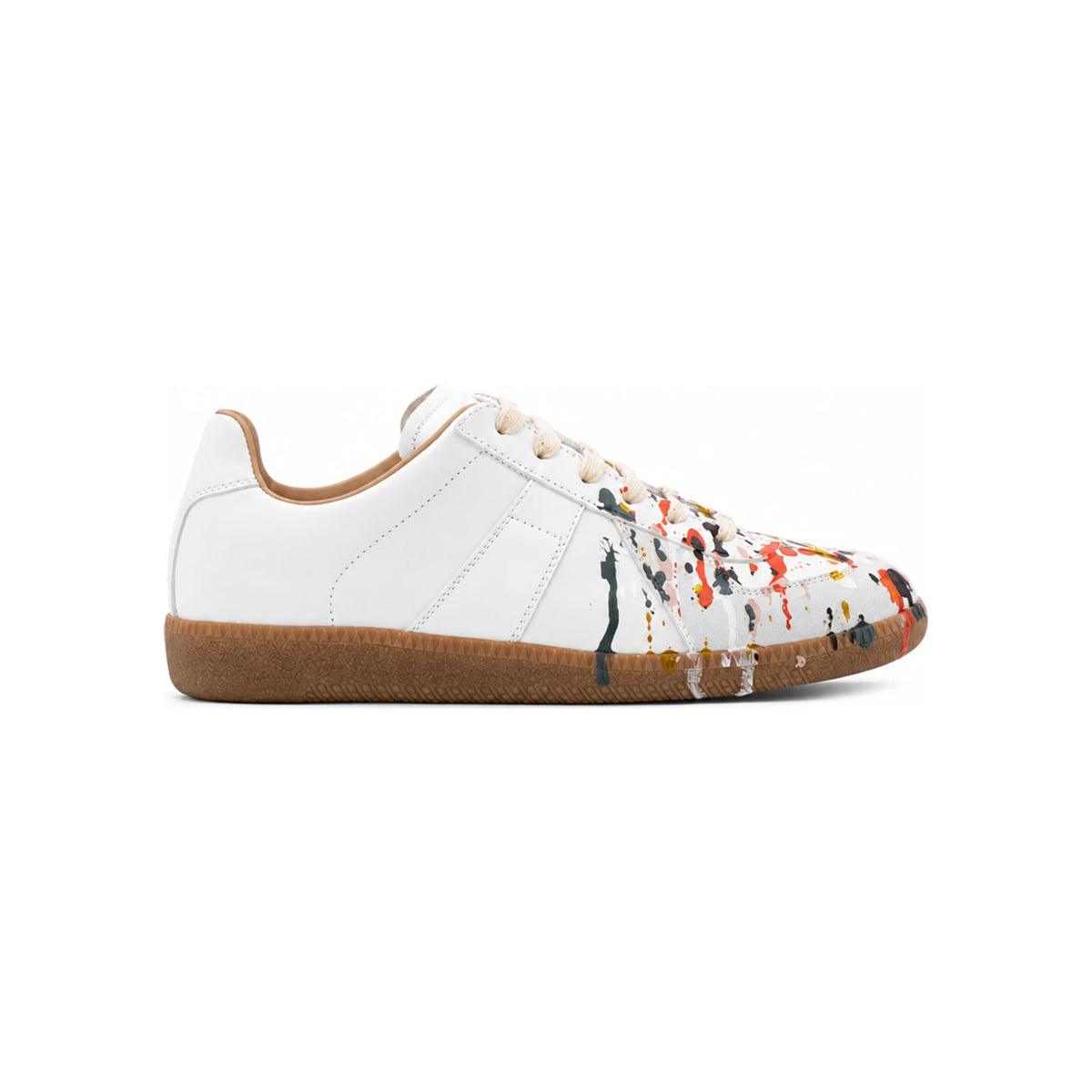 Maison Margiela Women’s Paint Low-Top Sneakers White