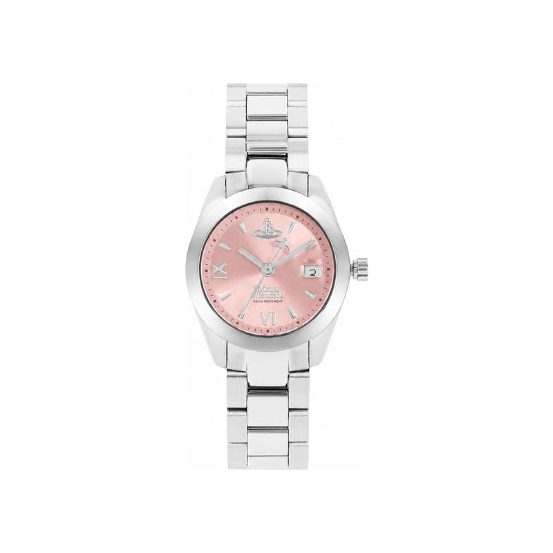 Vivienne Westwood Silver Pink Dial Stainless Steel Watch