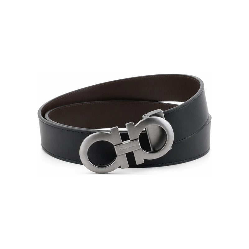 Ferragamo Double Gancini Reversible Leather Belt 35mm
