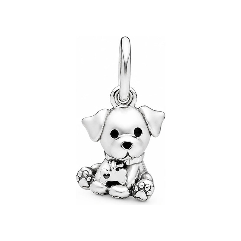 PANDORA Labrador Puppy Dog Pendant Dangle Silver Charm 798009EN16