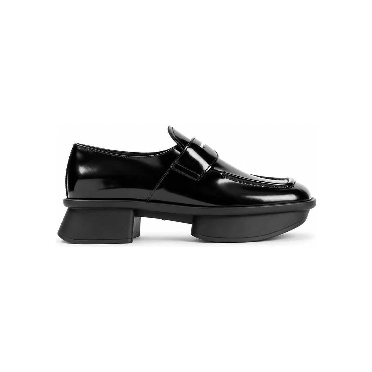 PRADA Black Leather Loafers