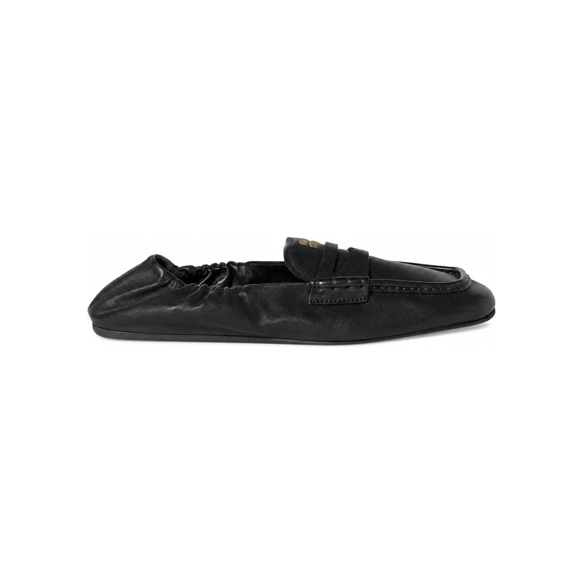 Miu Miu Nappa Leather Womens Loafers Black