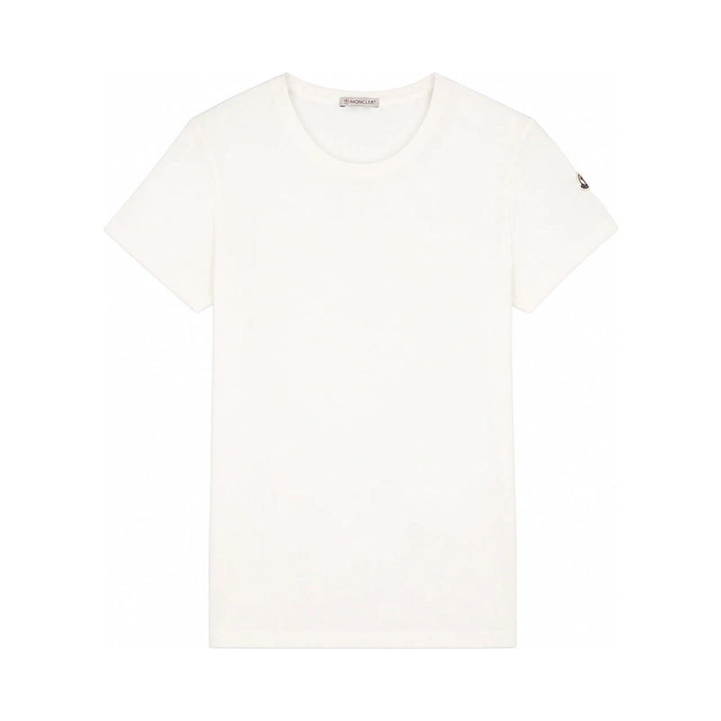 Moncler Women’s Logo Patch Cotton Jersey Short Sleeve T-Shirt