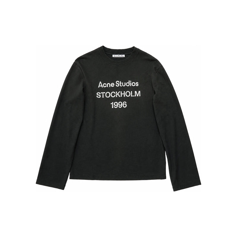 Acne Studios Fade Black 1996 Stamp Logo Vintage Long Sleeve T-Shirt
