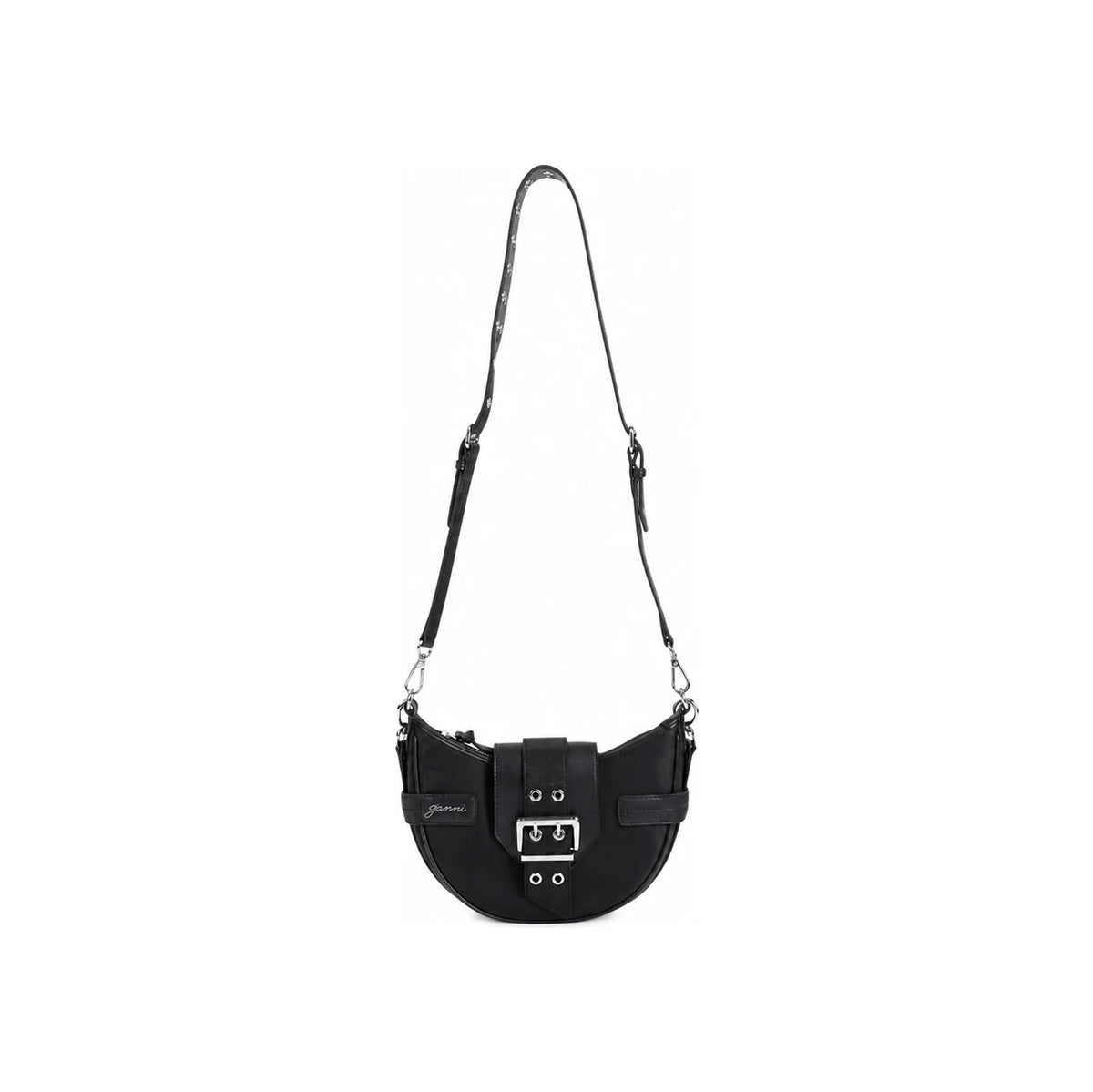 GANNI Women’s Small Burkey Crossbody Bag Black
