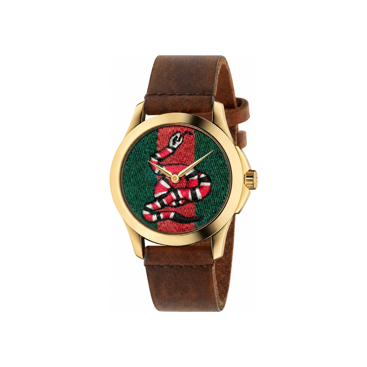 GUCCI G-Timeless Black Leather Quartz 38mm Men’s Watch