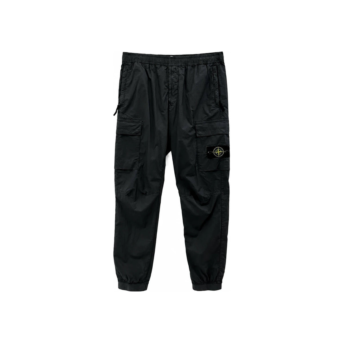 STONE ISLAND Stretch Classic Pants with Badge Patch Black Men