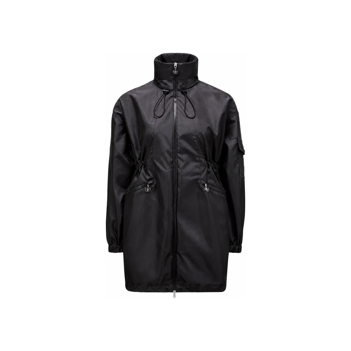 Moncler Women’s Hidden Hood Windbreaker Jacket Black