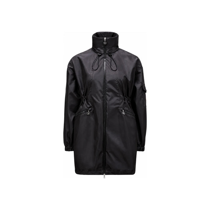 Moncler Women’s Hidden Hood Windbreaker Jacket Black
