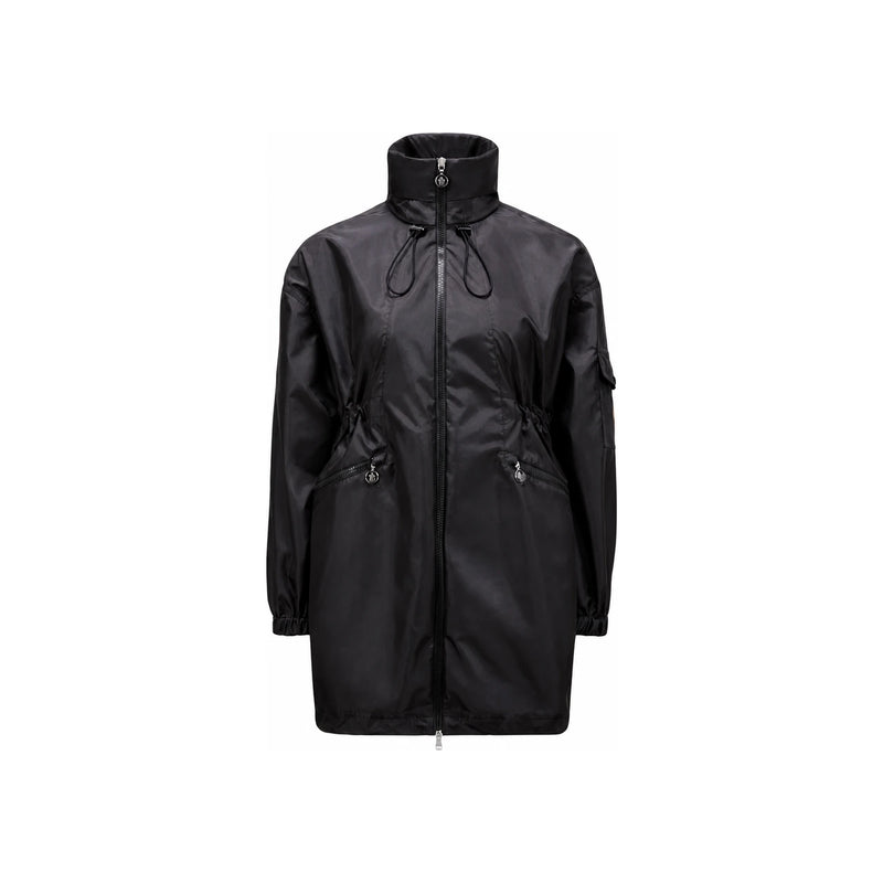 Moncler Women’s Hidden Hood Windbreaker Jacket Black