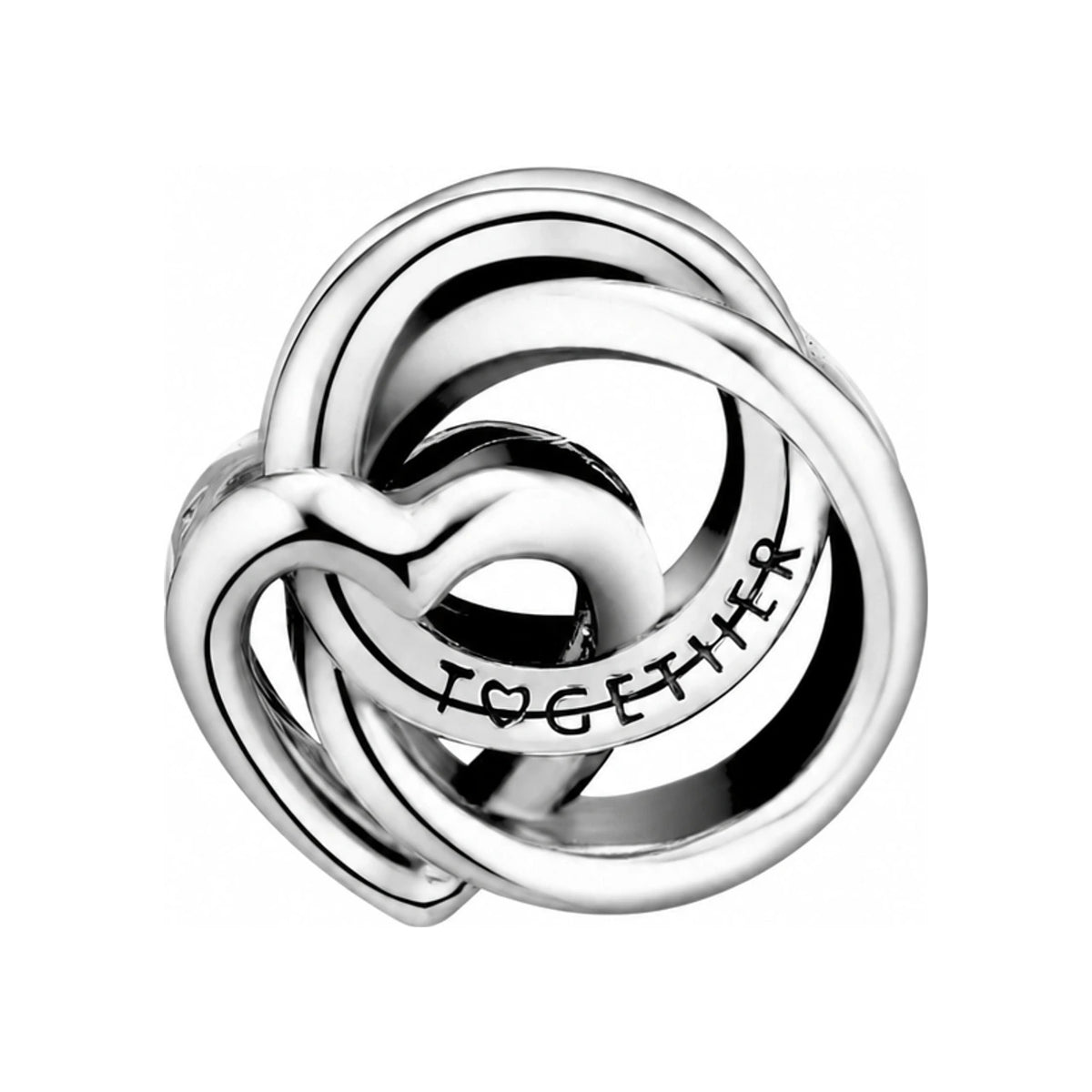 PANDORA Family Always Encircled Heart Silver Charm Necklace/Pendant 791507 C00