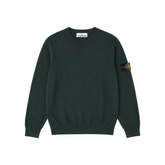 STONE ISLAND Wool Round Neck Knit Sweater Black 7715510C4 V0029