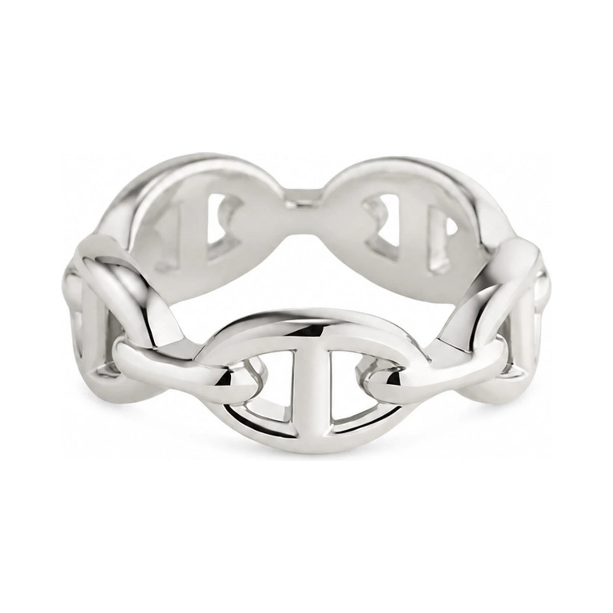 HERMES Chaîne d’Ancre Ring Silver Jewelry Ring