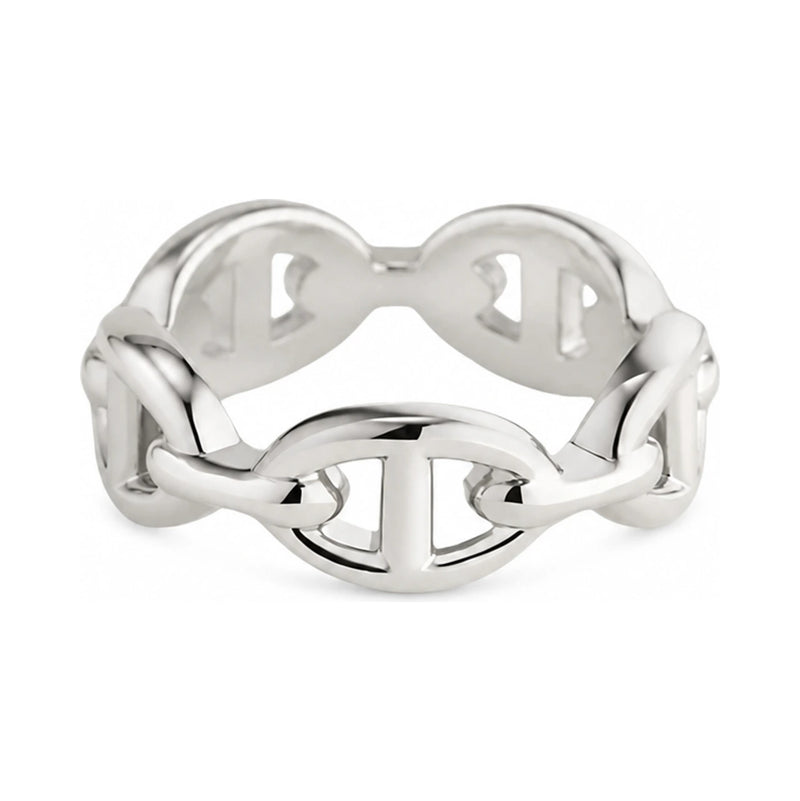 HERMES Chaîne d’Ancre Ring Silver Jewelry Ring