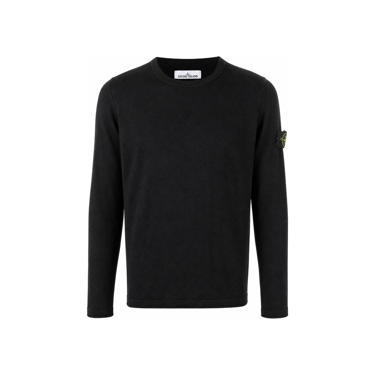 STONE ISLAND Men’s Light Low Hand Cotton Knit Sweatshirt Black