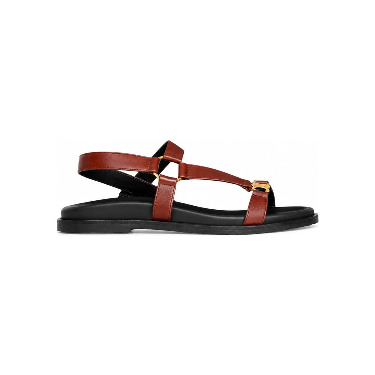 CELINE Triomphe Mule Sandals Calfskin Black