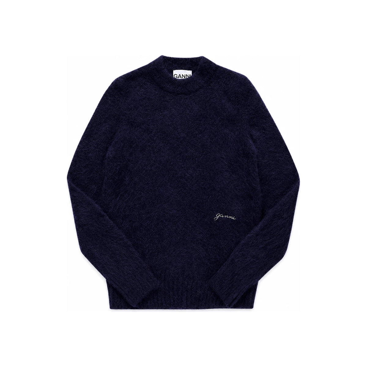 GANNI Brushed Alpaca Crewneck Sweater Women’s