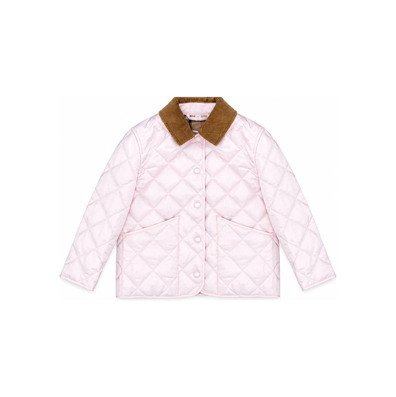 BURBERRY Brown Quilted Collar Jacket Women