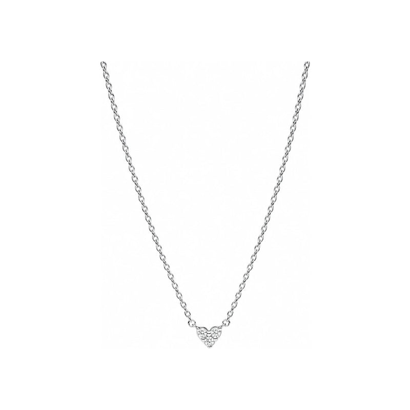 PANDORA Timeless Triple Stone Heart Collier Silver Necklace