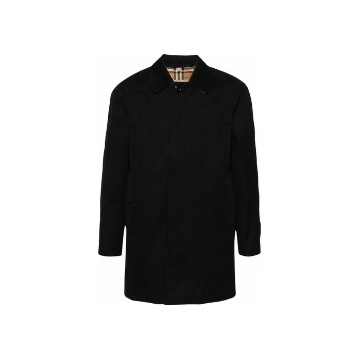 BURBERRY Men’s Short Camden Heritage Single Half Coat Black