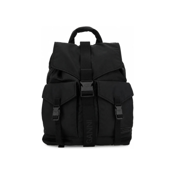 GANNI Black Tech Backpack