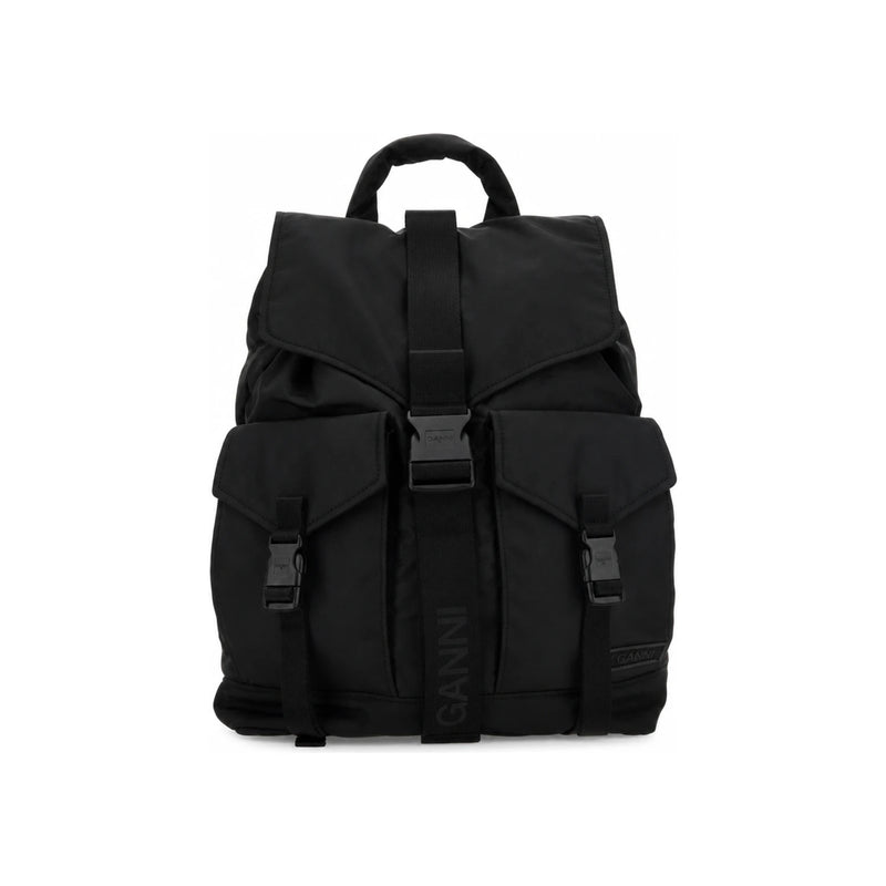 GANNI Black Tech Backpack