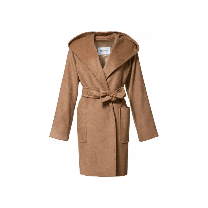 Max Mara Rialto Hooded Coat Women’s Wool Blend Beige Coat