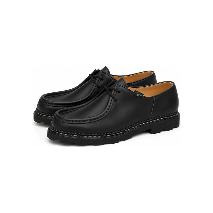 PARABOOT Black Leather Michael Loafers Men 7156 04