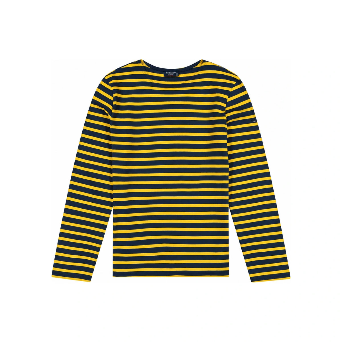 Saint James Unisex Long Sleeve Striped Tee Navy/White Cotton