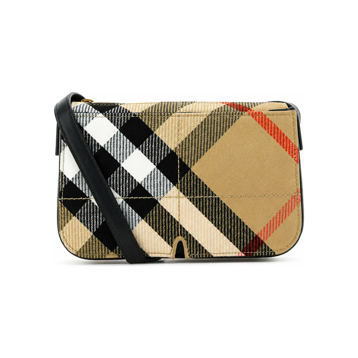 BURBERRY Vintage Check Snip Crossbody Bag Sand 8097354
