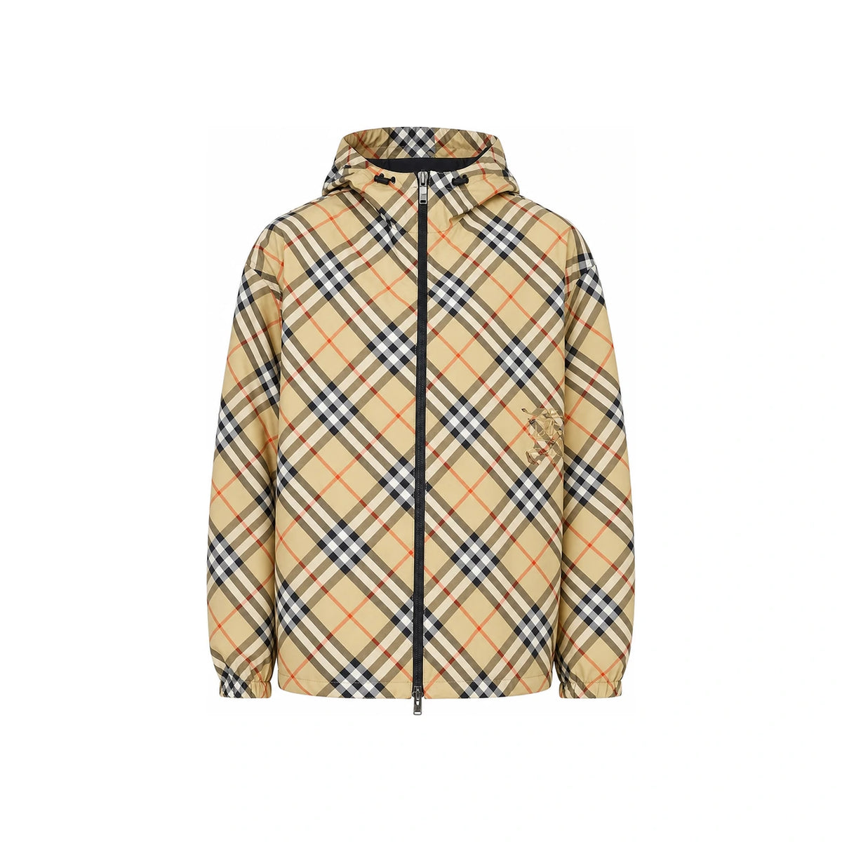 BURBERRY Logo Check Reversible Windbreaker Trfford Jacket 8087219