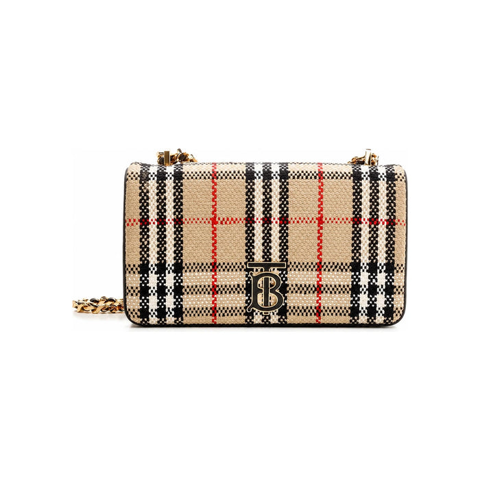 BURBERRY Vintage Check Bouclé Small Lola Shoulder Bag