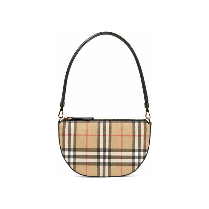 BURBERRY Archive Beige Check Olympia Pouch Shoulder Bag