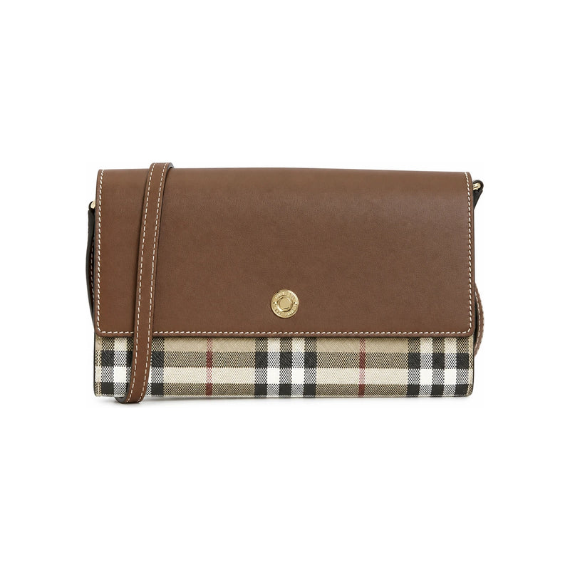 BURBERRY Archive Beige Tan Check Hanna Crossbody Bag
