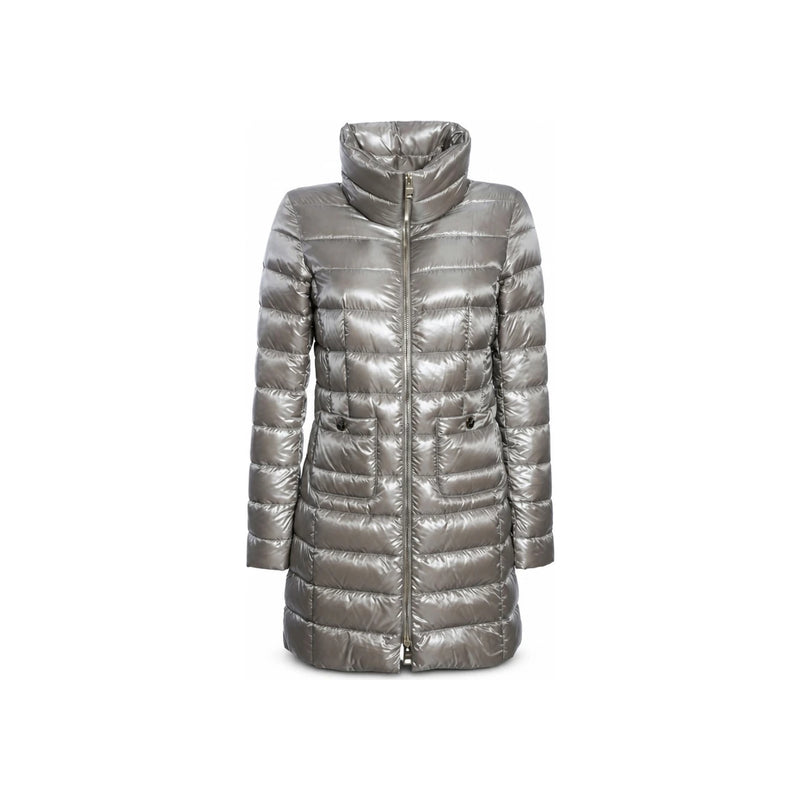 Herno High Neck Lightweight Puffer Jacket Gray Women