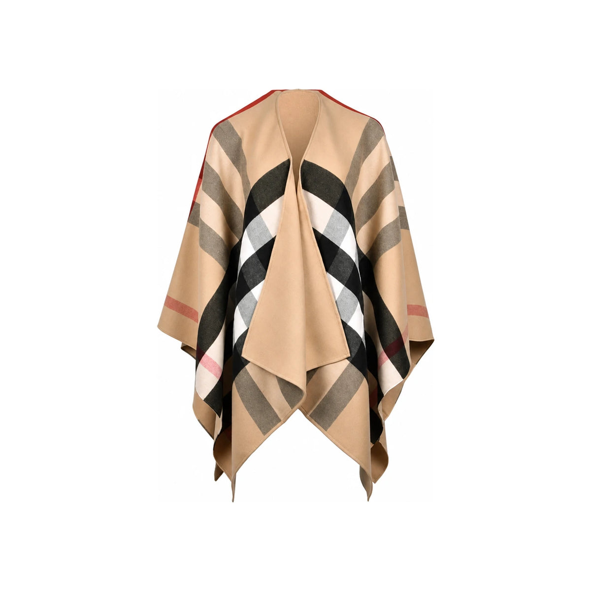 BURBERRY Reversible Camel Poncho Cape Coat 40294061
