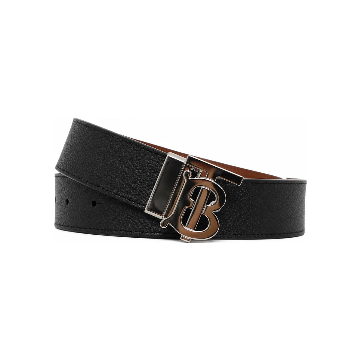 BURBERRY Reversible TB Leather Men's Belt Black