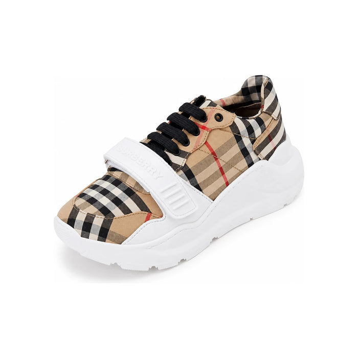 BURBERRY Regis Low-Top Sneakers Women’s White Leather