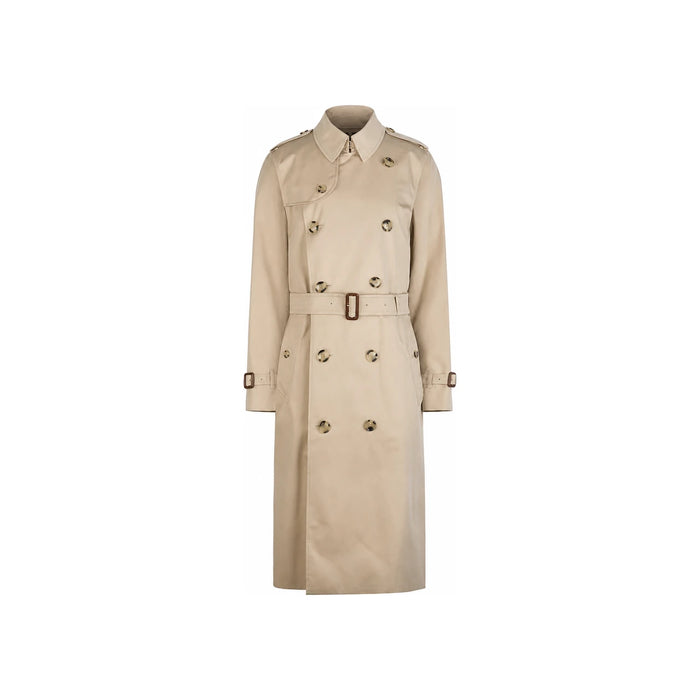 BURBERRY Heritage Trench Coat Men’s Beige Cotton Outerwear