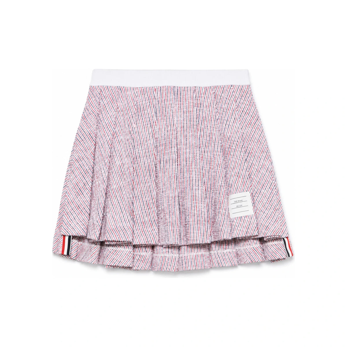 THOM BROWNE Tweed Mini Pleated Skirt