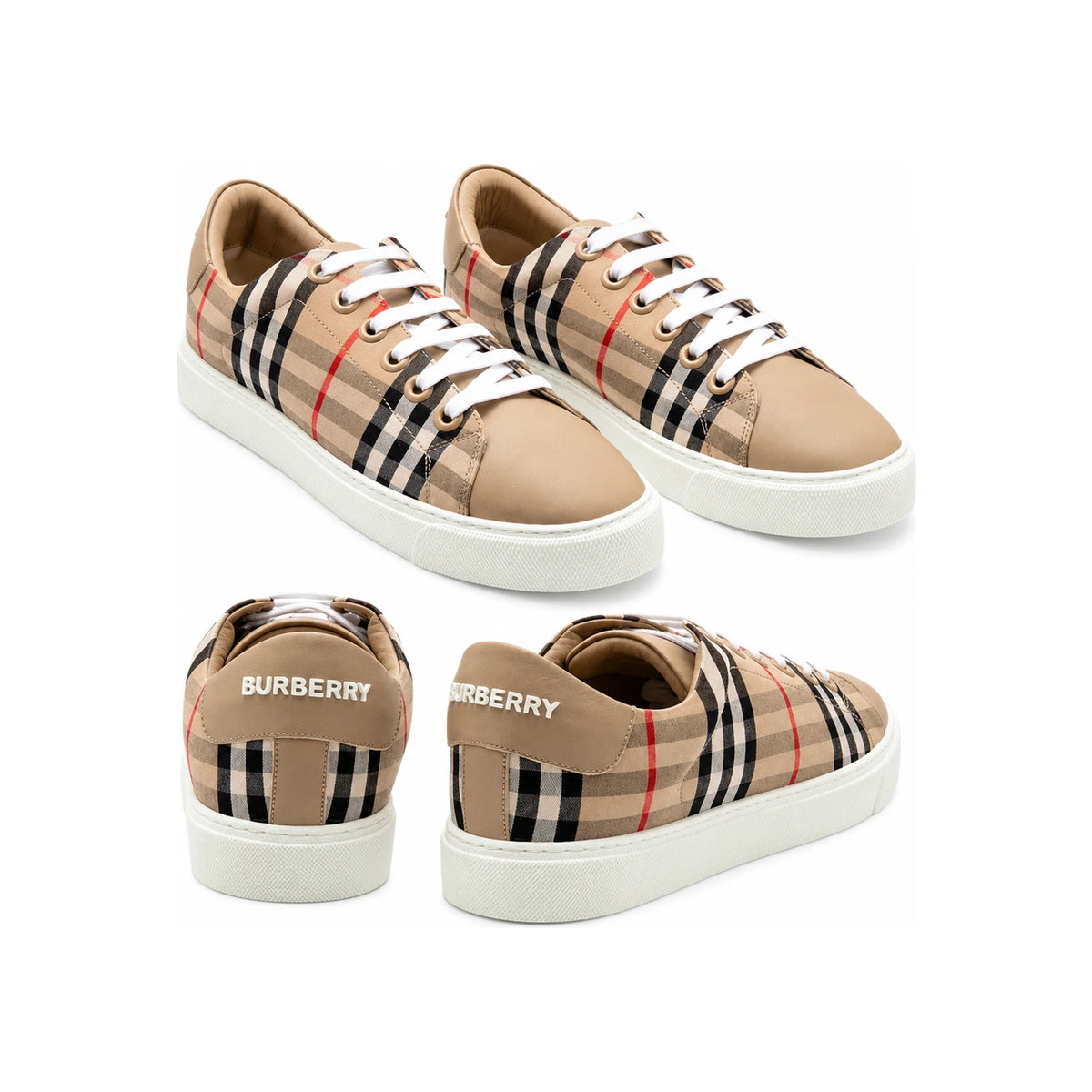 BURBERRY Albridge Check Low-Top Sneakers